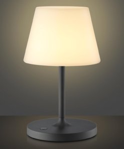 Lámpara de mesa recargable inalámbrica con batería, beige