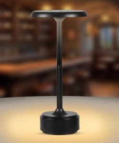 Lámpara de mesa LED recargable de 5200 mAh táctil, dorada
