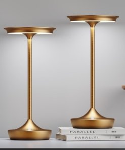 Paquete de 2 lámparas de mesa LED recargables, bronce