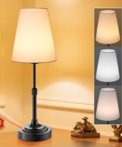 Lámpara de mesa inalámbrica portátil recargable, blanca, modelo D