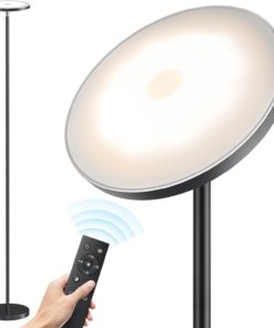 Lámpara de pie LED para sala, blanca, modelo C