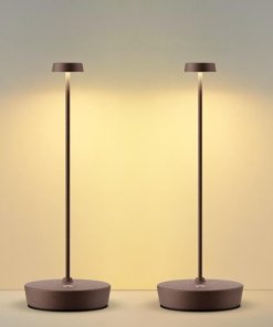 Paquete de 2 lámparas de mesa LED inalámbricas, color óxido