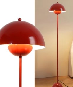 Lámpara de pie moderna para sala, roja
