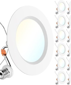 Paquete de 12 luces LED empotrables de 15 cm para reemplazo