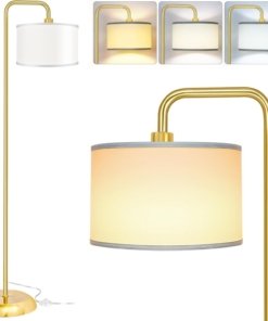 Lámpara de pie LED para sala, blanca