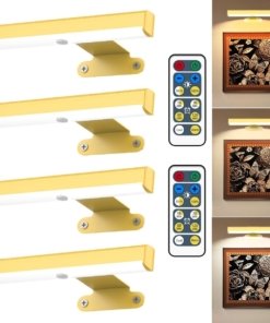 Paquete de 4 luces inalámbricas para cuadros con control remoto