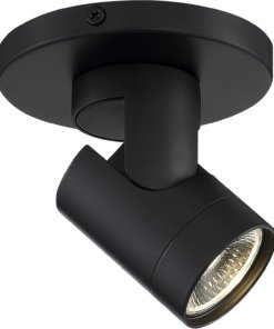 Foco para techo y pared de monopunto, negro