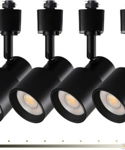 Cabezal de iluminación para riel tipo H de 10 W, negro