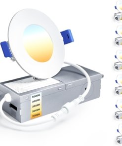 Paquete de 6 luces LED empotrables de 8 cm, 5 tonos