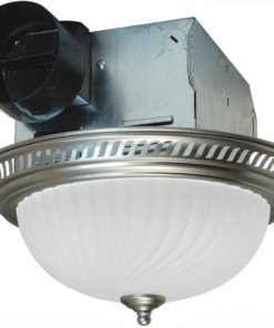 Extractor de baño redondo con luz, plateado