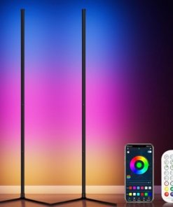 Juego de 2 lámparas de pie RGB de esquina de 164 cm