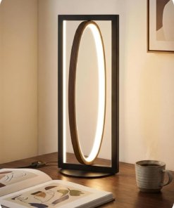 Mini lámpara de mesa LED moderna, blanca