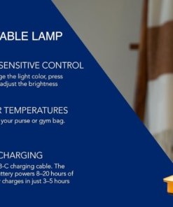 Juego de 2 lámparas de mesa LED inalámbricas, doradas