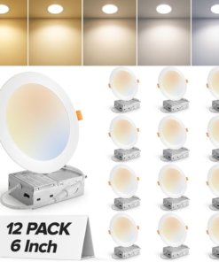 Paquete de 12 luces LED empotrables ultradelgadas