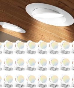 Paquete de 24 luces LED empotrables dirigibles de 15 cm