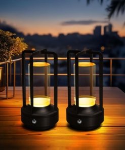 Juego de 2 lámparas de mesa inalámbricas modernas