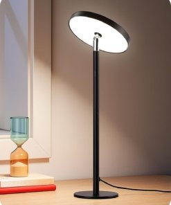 Lámpara de mesa LED con 2 alturas ajustables, negra