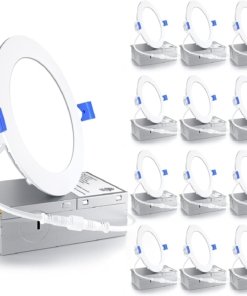 Paquete de 12 luces LED empotrables de 10 cm, luz de día