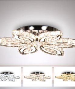 Plafón LED moderno de cristal de 51 cm