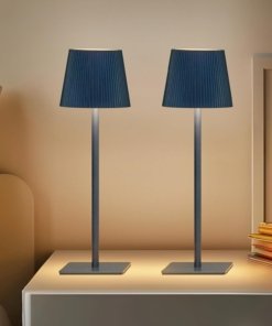 Paquete de 2 lámparas de mesa inalámbricas, azules