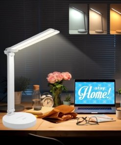 Lámpara de escritorio recargable inalámbrica LED, blanca