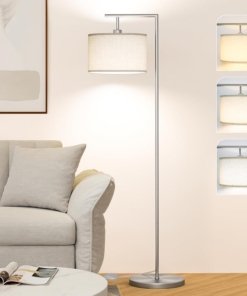 Lámpara de pie para sala con 3 tonos de luz, beige