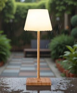 Lámpara de mesa LED inalámbrica de 4000 mAh portátil, blanca