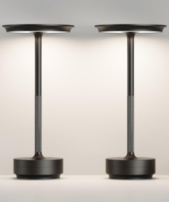 Juego de 2 lámparas de mesa LED inalámbricas art déco
