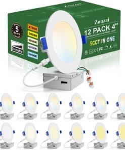 Paquete de 12 luces LED empotrables ultradelgadas de 10 cm