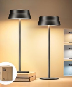 Lámpara de mesa inalámbrica LED portátil, negra