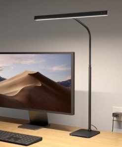 Lámpara de escritorio LED para casa y oficina, negra