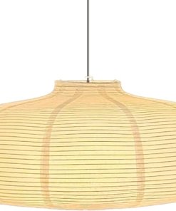 Pantalla de papel tipo linterna para lámpara, 56 cm, blanca