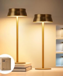 Lámpara de mesa inalámbrica LED resistente al agua, dorada
