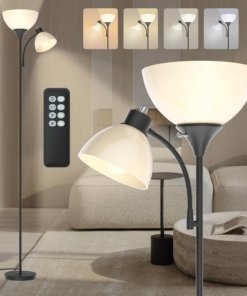 Lámpara de pie LED tipo antorcha súper brillante, blanca
