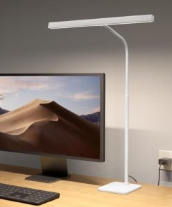 Lámpara de escritorio LED para home office, blanca, modelo C