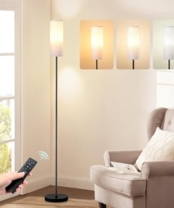 Lámpara de pie moderna de 173 cm con 3 tonos de luz, beige