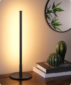 Lámpara de mesa LED para cabecera, negra