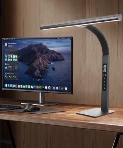 Lámpara de escritorio LED para home office, negra