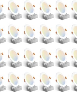 Paquete de 24 luces LED empotrables ultradelgadas de 15 cm