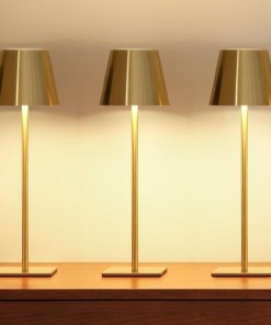 Paquete de 3 lámparas de mesa inalámbricas, doradas