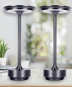 Paquete de 2 lámparas de mesa inalámbricas recargables, cristal