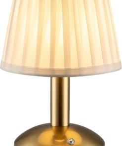 Lámpara de mesa pequeña inalámbrica moderna, blanca