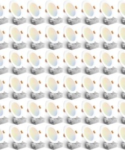 Paquete de 48 luces LED empotrables ultradelgadas, 5 tonos