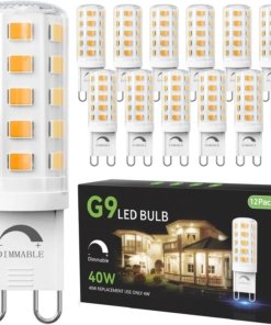 Paquete de 12 focos LED G9 regulables de 4 W