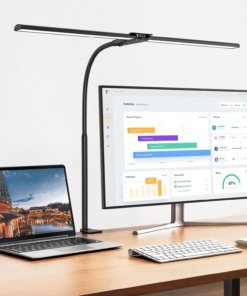 Lámpara de escritorio LED básica, negra