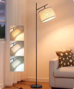 Lámpara de pie moderna para sala, beige