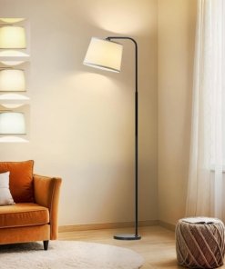 Lámpara de pie para sala con 3 tonos de luz, beige, modelo B