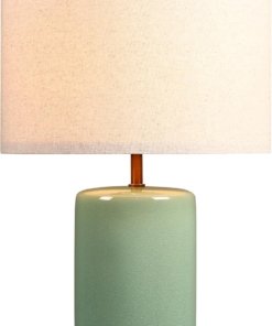 Lámpara de mesa de cerámica a batería, beige