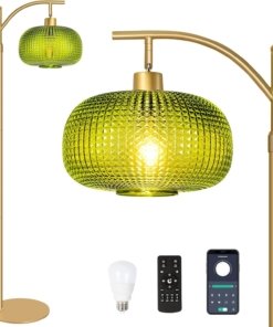 Lámpara de pie moderna para sala, verde