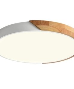 Plafón LED minimalista de madera empotrado, modelo B